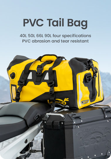 Loboo Waterproof Motorcycle Tail Bag 90lt Yellow