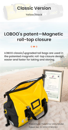 Loboo Waterproof Motorcycle Tail Bag 90lt Black