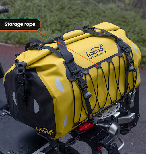 Loboo Waterproof Motorcycle Tail Bag 80lt Black