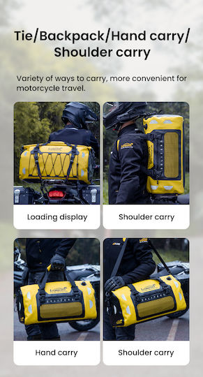 Loboo Waterproof Motorcycle Tail Bag 80lt Black