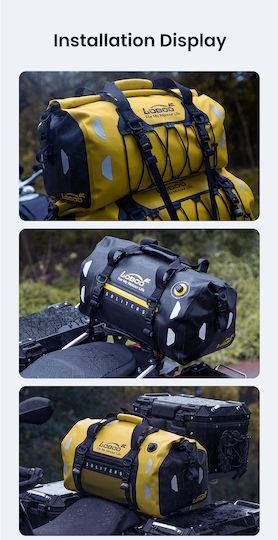 Loboo Waterproof Motorcycle Tail Bag 80lt Black