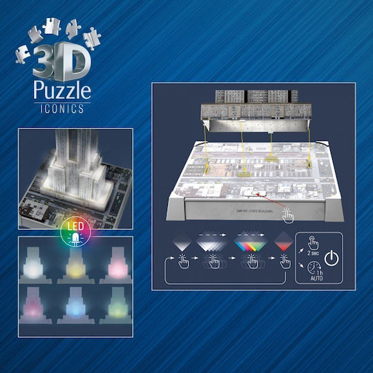 Empire State Building With Light Puzzle 3D 216pcs