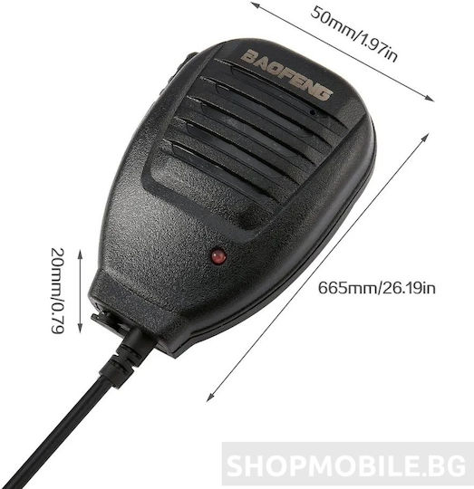 PTT Микрофон Слушалка Високоговорител Baofeng BF-888S UV-5R UV-5RE UV-6R Kenwood Wouxun Puxing