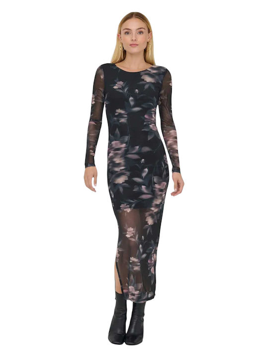 Life Midi Evening Dress with Lace & Mesh Twilight Mauve