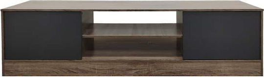 Έπιπλο Τηλεόρασης Sasa Oak-ανθρακί Μ150xΠ35xΥ41.5cm