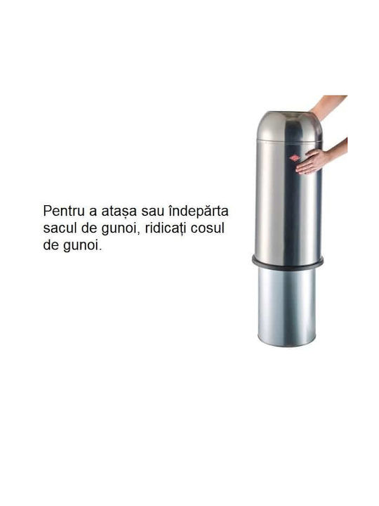 Wesco Waste Bin Waste Metallic with Pedal Red 33lt 1pcs