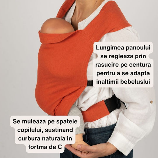 Kidizi Κλασικός Μάρσιπος Πορτοκαλί με Μέγιστο Βάρος 4kg