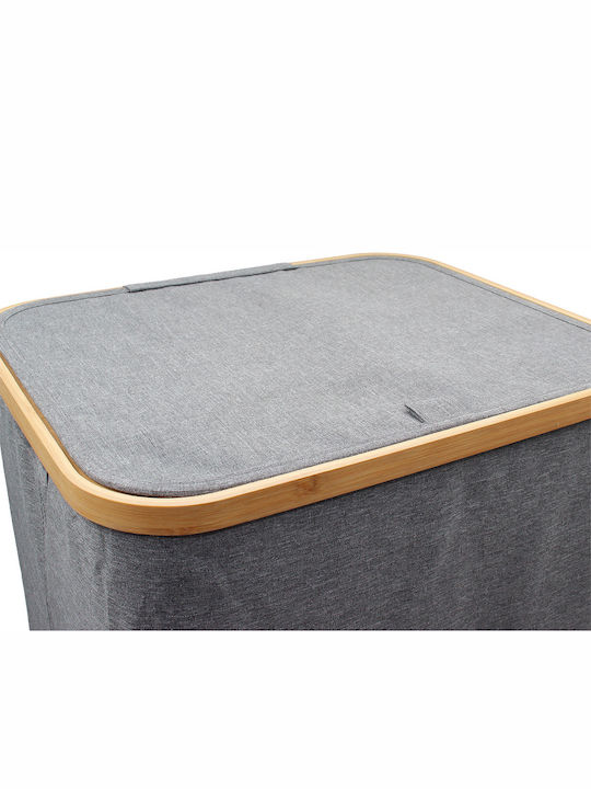 Keskor Bamboo Καλάθι Απλύτων Υφασμάτινο 40x30x60cm Γκρι