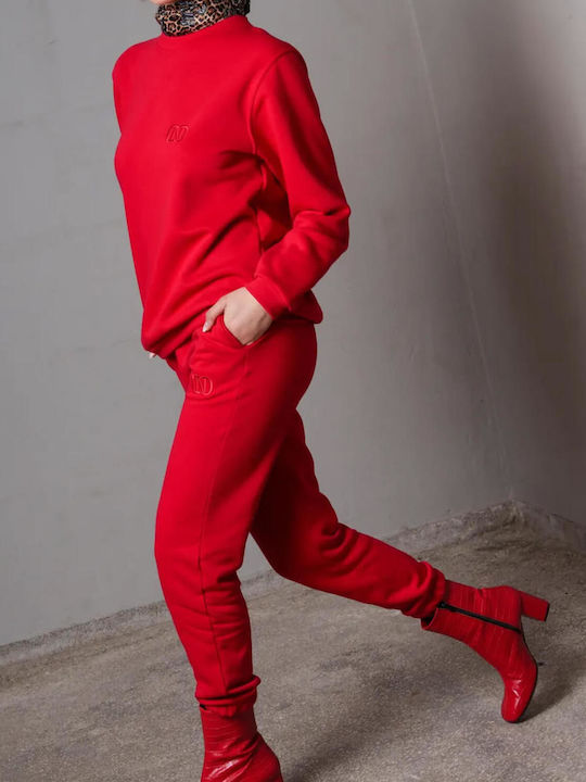 Collectiva Noir Γυναικείο Υφασμάτινο Παντελόνι Noir, Polar Red Collectiva Noir Γυναικείο Υφασμάτινο Παντελόνι Noir, Polar Red