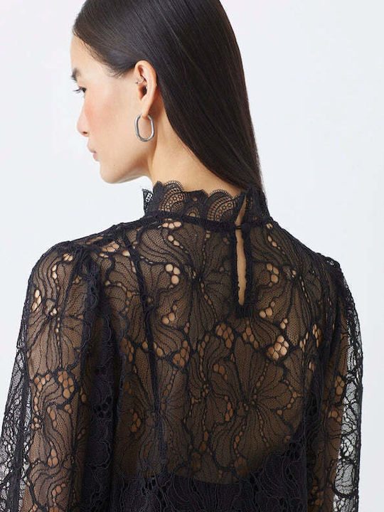 Mini Abendkleid Mit Spitze Schwarz
