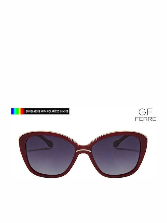 Gianfranco Ferre Women's Sunglasses with Burgundy Frame and Gray Gradient Lens BORDO 1118-3BE