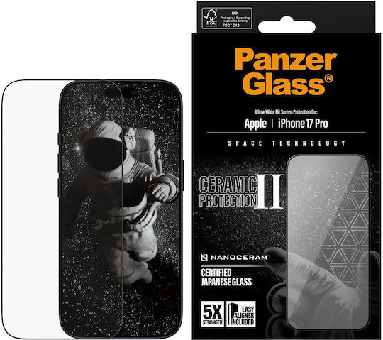 PanzerGlass Ceramic Tempered Glass (iPhone 17 / 17 Pro / 16 Pro)