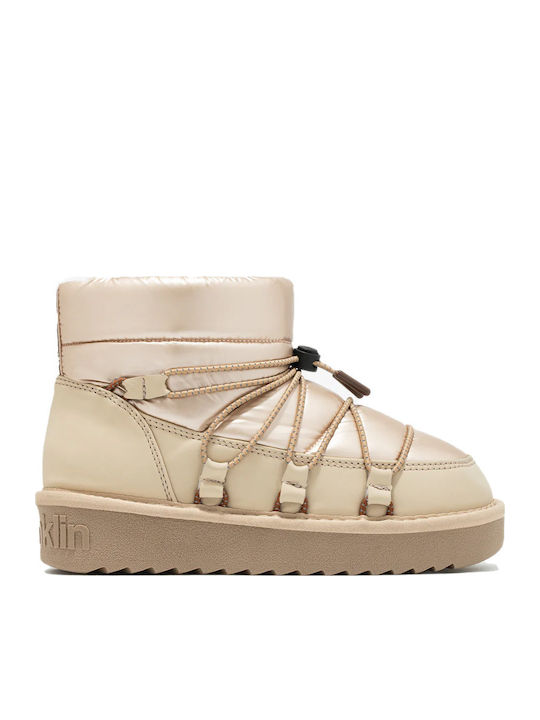 Snow Women's Snow Boots with Fur Beige