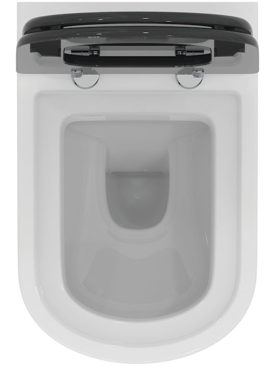 Ideal Standard Stehende Toilette mit Deckel Sanftes Schließen Weiße