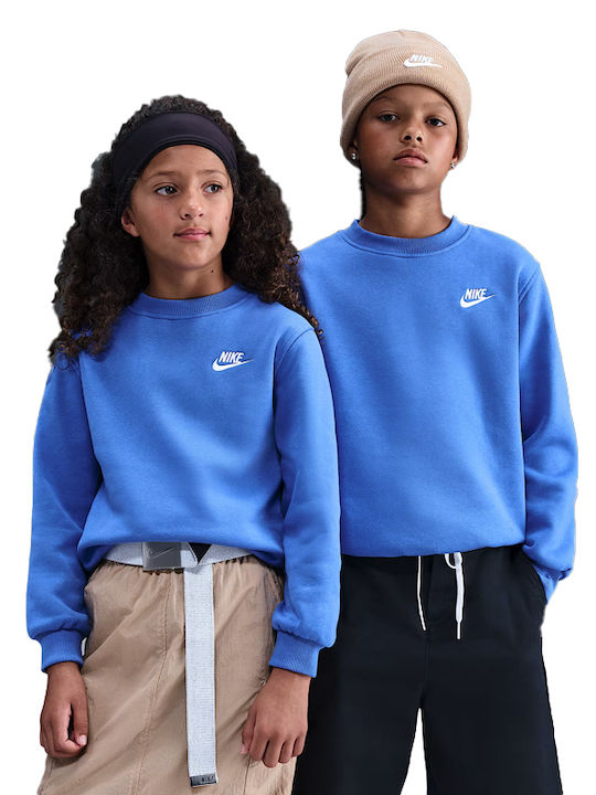 Fleece Kids Sweatshirt Blue Sportswear Club