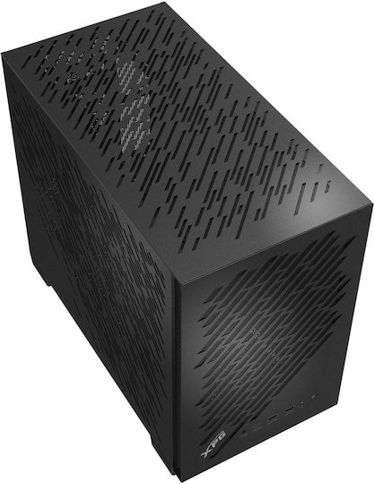 Adata Valor Air Nano Gaming Mini-Turm Computergehäuse mit ARGB-Beleuchtung Schwarz