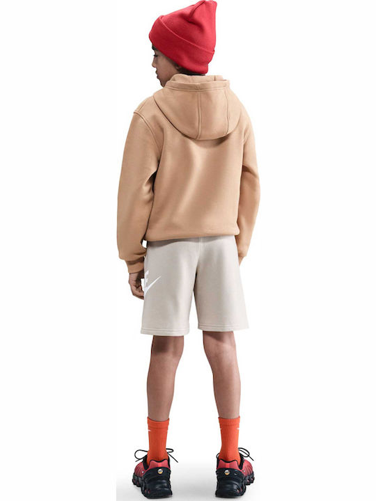 Kids Sweatshirt with Hood and Pockets Beige Sportswear Club