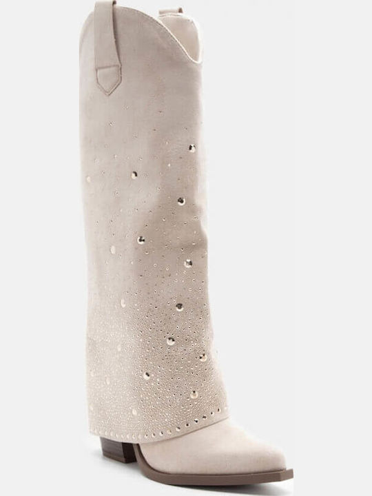 Cowboy Boots Beige