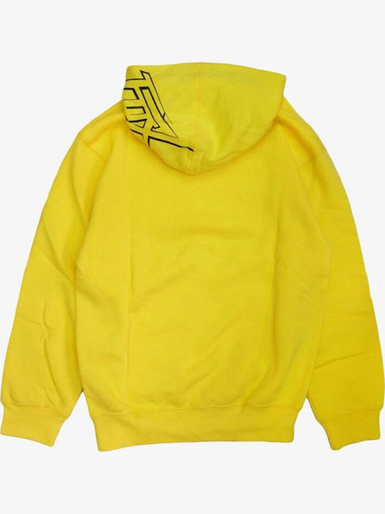 Fleece Παιδικό Φούτερ με Κουκούλα και Τσέπες Κίτρινο Moonlight