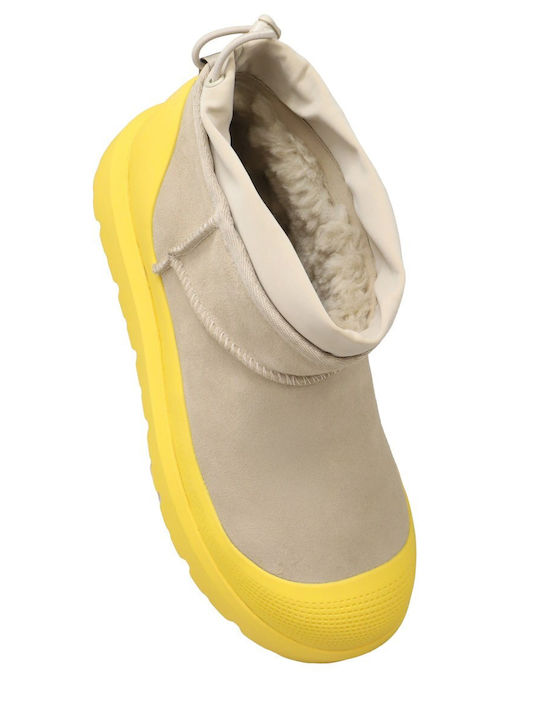 Classic Ultra Mini Suede Κίτρινα Ανδρικά Μποτάκια