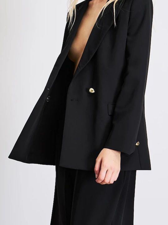 BSB Blazer pentru femei Încrucișat Sacou Black