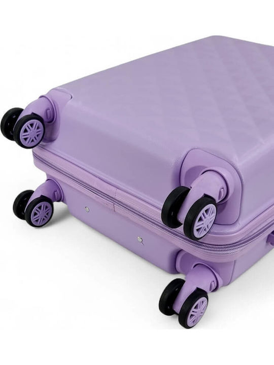 Kids Cabin Hard Suitcase Lilac with 4 Wheels Height 55cm