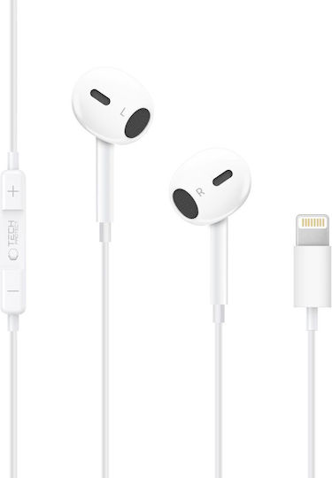 Tech-Protect Ultraboost Core G2 In-ear Handsfree Ακουστικά με Βύσμα Lightning Λευκό