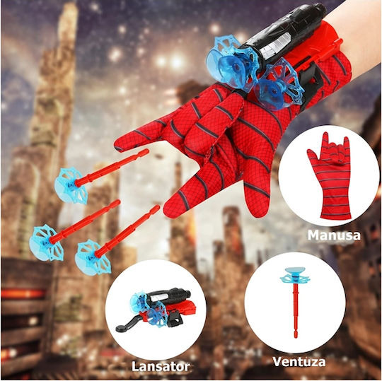 Mănuși Spider pentru Copii cu Ventuze Roșii Mărime Universală