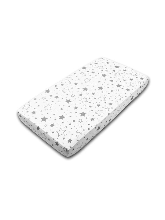 Kidizi Seturi de cearșafuri pentru bebeluși Pentru Patut Bumbac cu Cauciuc Albe 60x120buc 2buc