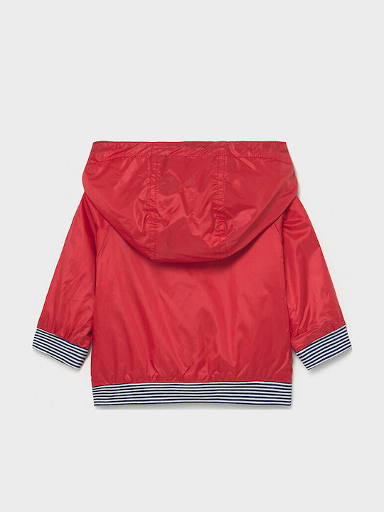 Ecofriends Kids Sports Short Windproof Double Sided Hooded Red