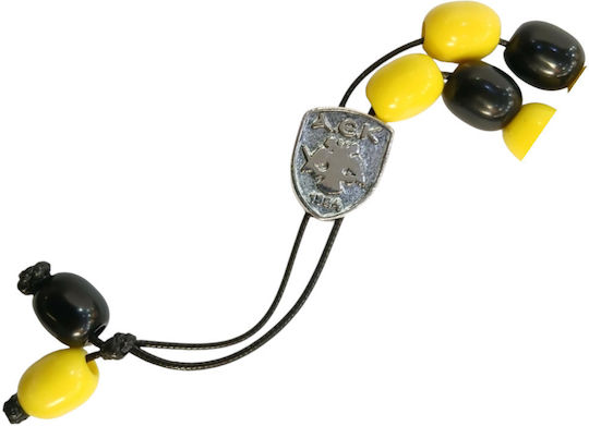 Cartotecnica Rossi Silver Worry Beads with 21 Beads Black 23cm