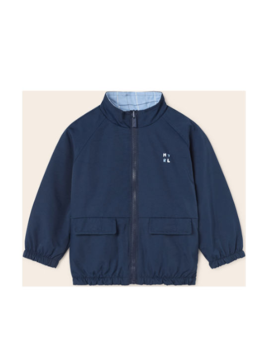 Kids' Bomber Short Windproof Double Sided Navy Blue Nautico