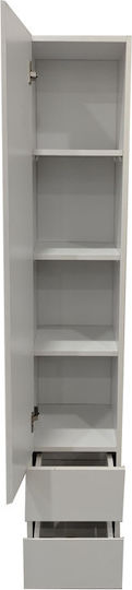 Βιβλιοθήκη Lostro Λευκή Απόχρωση 29.5x30x164.5εκ. 383-000016