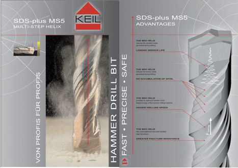Keil Свредло Карбид със SDS Plus Опашка за Стъкло και плочки 18мм