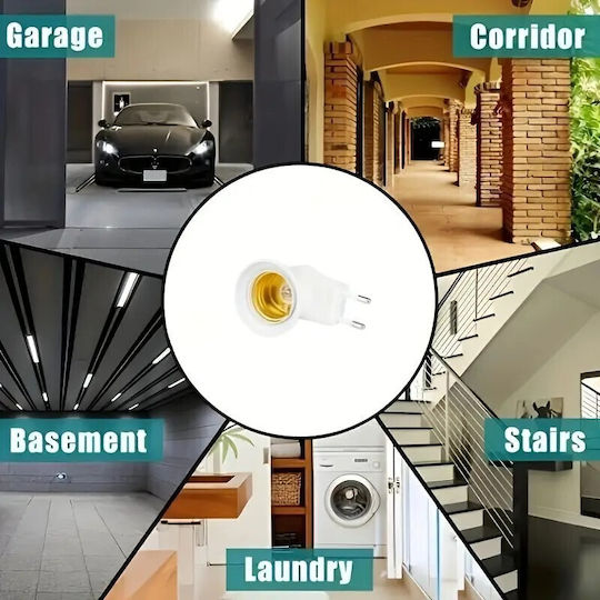 Socket Extension in White color Set 1pcs 5ELE21