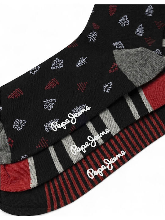 Pepe Jeans Xmas Tree Weihnachtssocken Black 3Pack