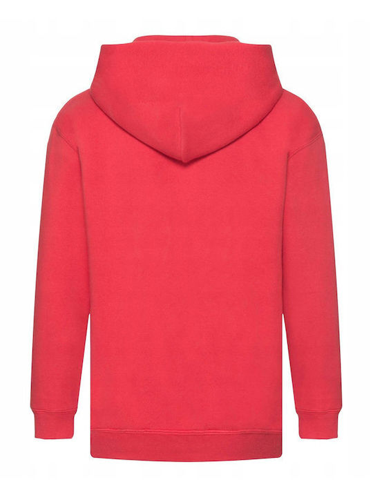 Kinder-Sweatshirt Strickjacke mit Kapuze und Taschen Rote