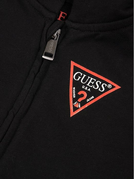 Kids Sweatshirt Cardigan with Hood Black Core