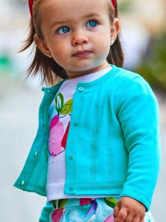 Kinderstrickjacke Baumwolle Hellblau