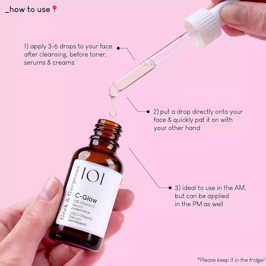 Geek & Gorgeous C-Glow Αντιγηραντικό Serum Προσώπου με Βιταμίνη C 30ml