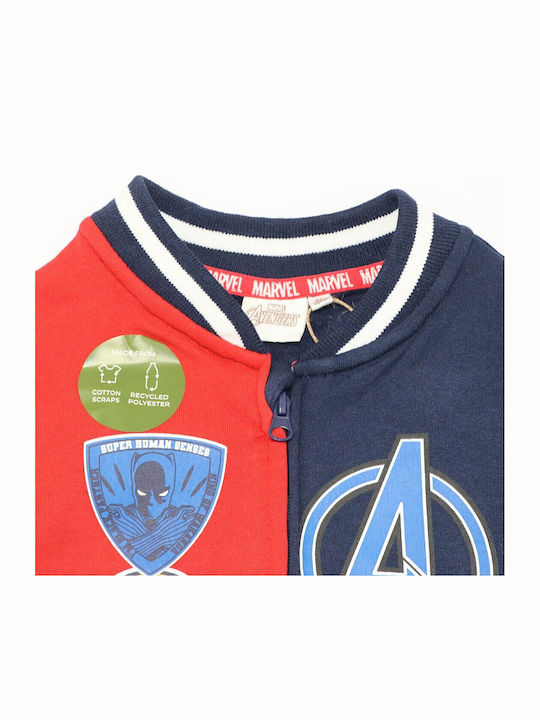 Fleece Kinder-Sweatshirt Strickjacke Blau