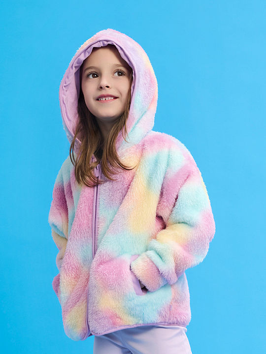 Kids Cardigan with Hood Purple