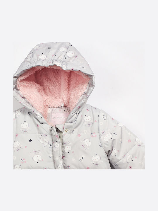 Kids' Casual Jacket Short with Hood Gray