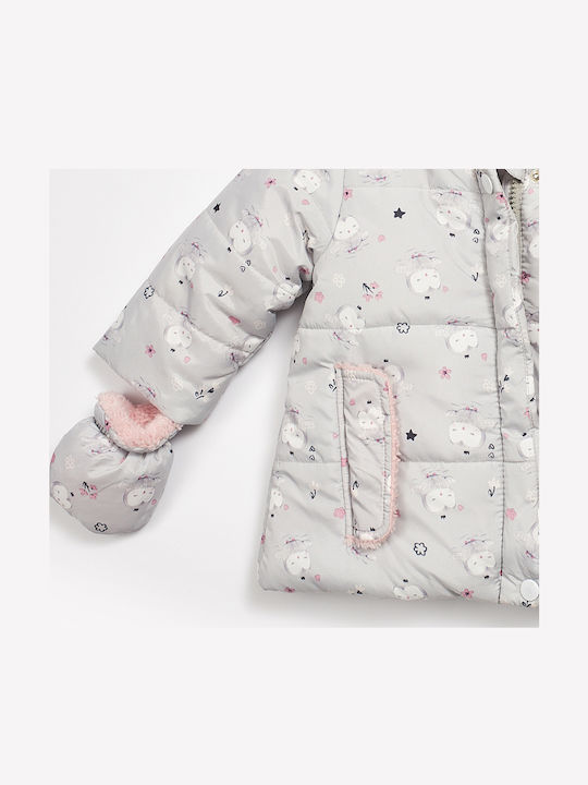 Kids' Casual Jacket Short with Hood Gray