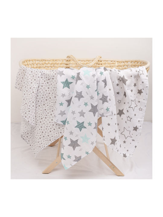 Kidizi Swaddle Blanket Verde 78x78εκ. 3buc