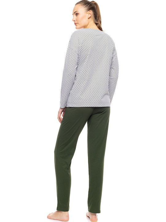 Pink Label Winter Women's Pyjama Set Green