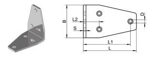 Connection Angle for Pergola made of Steel 1pcs