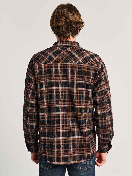 Men's Long Sleeve Overshirt in Regular Fit Multicolour 61-106.054.N0000