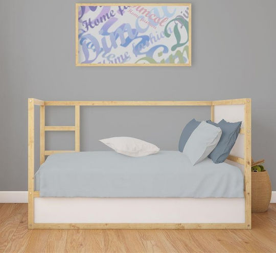 Dimcol Бебешка Долна Калъфка Bebe Solid Light Blue-grey 120x160см.