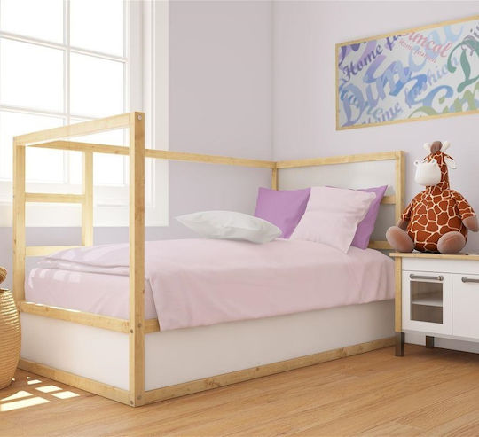 Dimcol Βρεφική Παπλωματοθήκη Bebe Solid Light Purple 120x160εκ.